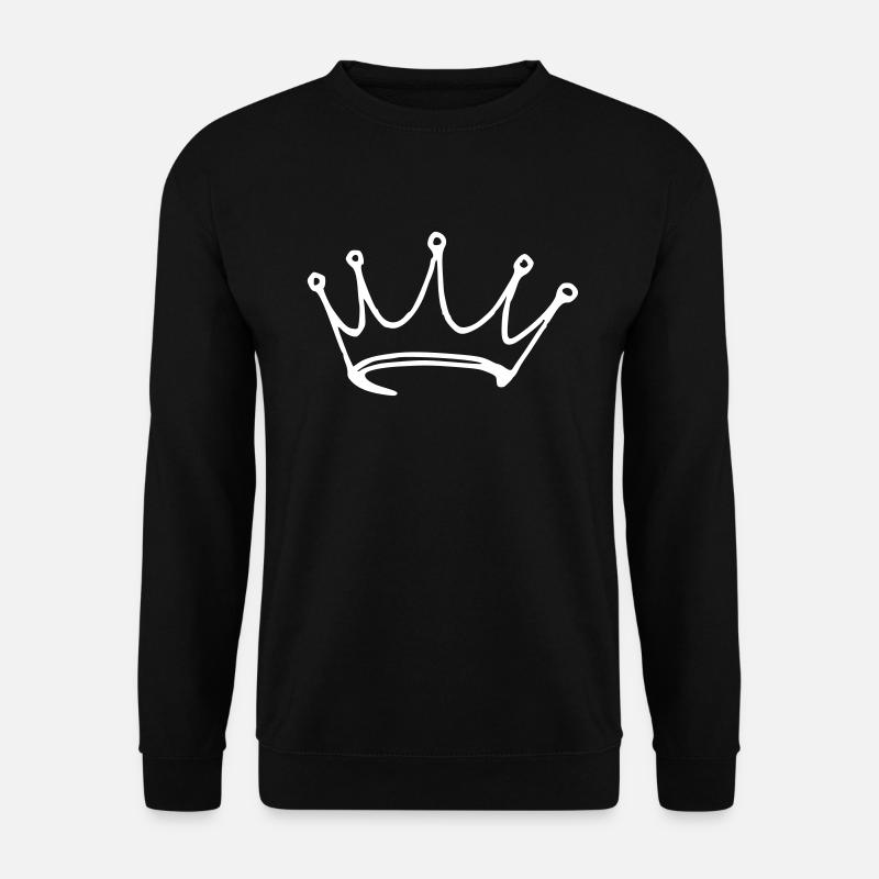 Krone Vektor Geschenk Design gezeichnet - Unisex Pullover - Schwarz