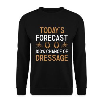 Rider Today's Forecast Dressage - Unisex Sweatshirt - black - Front - Alina (178cm) & Michal (187cm)