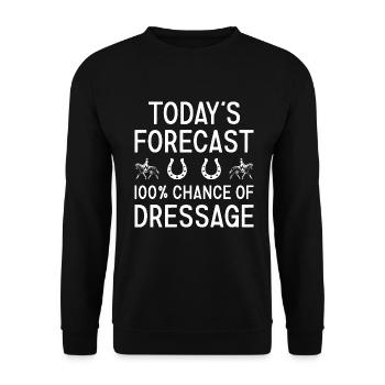 Rider Today's Forecast Dressage - Unisex Sweatshirt - black - Front - Alina (178cm) & Michal (187cm)