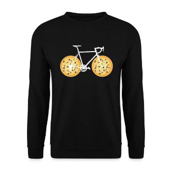 Pizza vélo pizza pizza drôle - Sweat-shirt Unisexe - noir - Devant - Alina (178cm) & Michal (187cm)