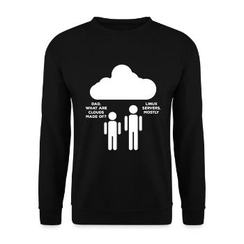 Cloud Linux - Unisex Pullover - Schwarz - Vorne - Alina (178cm) & Michal (187cm)