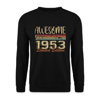 Legenden wurden 1953 geboren Jahrgang 1953 - Unisex Pullover - Schwarz - Vorne - Alina (178cm) & Michal (187cm)