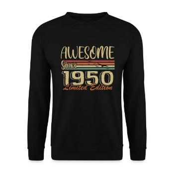 Legends Are Born In 1950 Vintage 1950 - Unisex Sweatshirt - black - Front - Alina (178cm) & Michal (187cm)