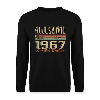 Legenden wurden 1967 geboren Jahrgang 1967 - Unisex Pullover - Schwarz - Vorne - Alina (178cm) & Michal (187cm)