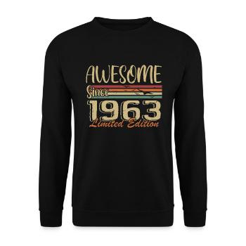 Legends Are Born In 1963 Vintage 1963 - Unisex Sweatshirt - black - Front - Alina (178cm) & Michal (187cm)
