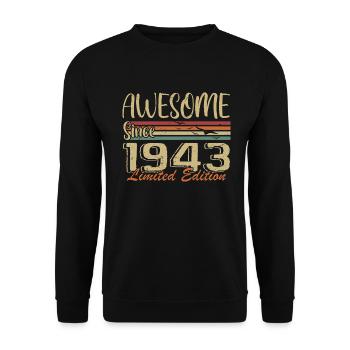 Legends Were Born In 1943 Vintage 1943 - Unisex Sweatshirt - black - Front - Alina (178cm) & Michal (187cm)