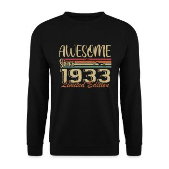 Legends Are Born In 1933 Vintage 1933 - Unisex Sweatshirt - black - Front - Alina (178cm) & Michal (187cm)