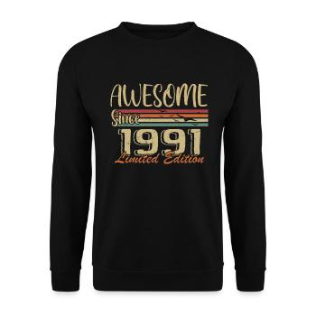 Legends were born in 1991 Vintage 1991 - Unisex Sweatshirt - black - Front - Alina (178cm) & Michal (187cm)
