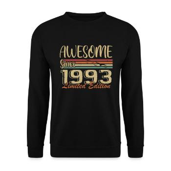 Legends Are Born In 1993 Vintage 1993 - Unisex Sweatshirt - black - Front - Alina (178cm) & Michal (187cm)