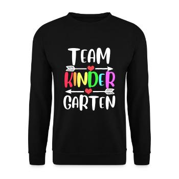 Kindergarten Team - Unisex Pullover - Schwarz - Vorne - Alina (178cm) & Michal (187cm)