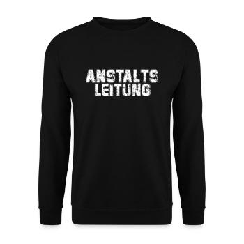 Anstaltsleitung - Unisex Pullover - Schwarz - Vorne - Alina (178cm) & Michal (187cm)
