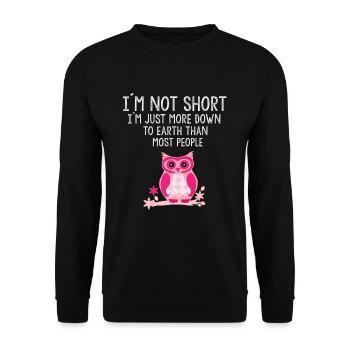 I'm not short - Unisex Sweatshirt - black - Front - Alina (178cm) & Michal (187cm)