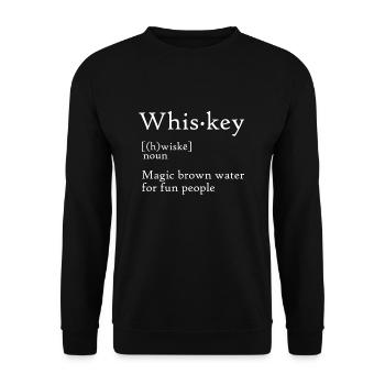 Whiskey definition - Unisex Sweatshirt - black - Front - Alina (178cm) & Michal (187cm)
