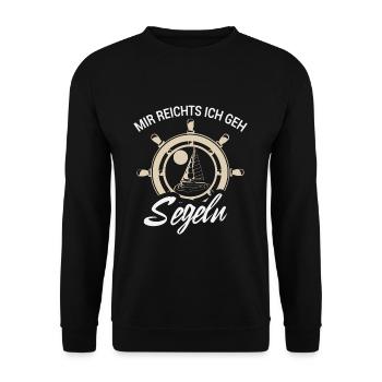 Mir reichts ich geh Segeln - Unisex Pullover - Schwarz - Vorne - Alina (178cm) & Michal (187cm)