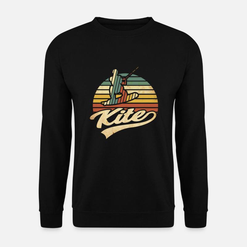 Vintage Kitesurfing Design - Unisex Pullover - Schwarz
