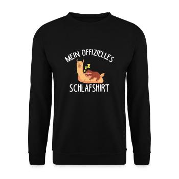 Offizielles Schlafshirt - Unisex Pullover - Schwarz - Vorne - Alina (178cm) & Michal (187cm)