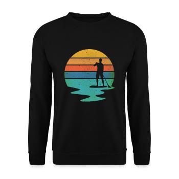 Stand up paddling - Unisex Pullover - Schwarz - Vorne - Alina (178cm) & Michal (187cm)