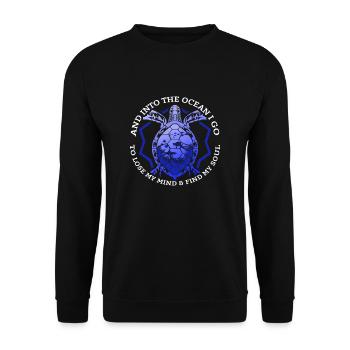 And Into The Ocean I Go To Save The Turtles - Unisex Sweatshirt - black - Front - Alina (178cm) & Michal (187cm)
