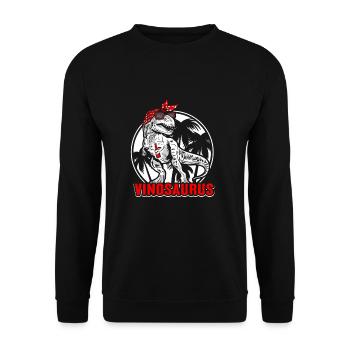 Vinosaurus - Unisex Sweatshirt - black - Front - Alina (178cm) & Michal (187cm)