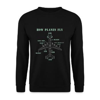 How Planes Fly - Unisex Pullover - Schwarz - Vorne - Alina (178cm) & Michal (187cm)