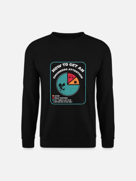 Come ottenere l'attenzione di un ingegnere - Felpa unisex - nero