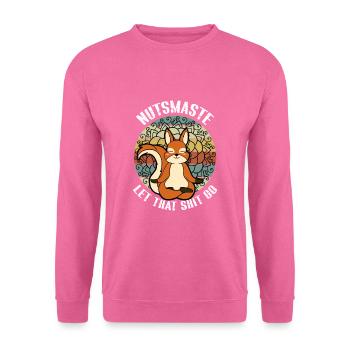 Nutsmaste Let That Shit Go Yoga Squirrel Namaste - Unisex Sweatshirt - pink - Front