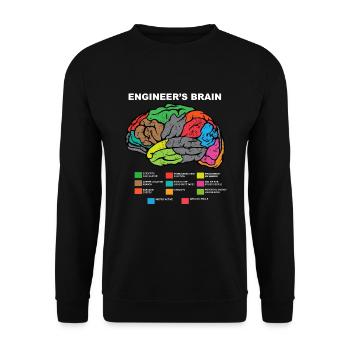 Engineers Brain Ingenieur Gehirn Ingenieure Uni - Unisex Pullover - Schwarz - Vorne - Alina (178cm) & Michal (187cm)