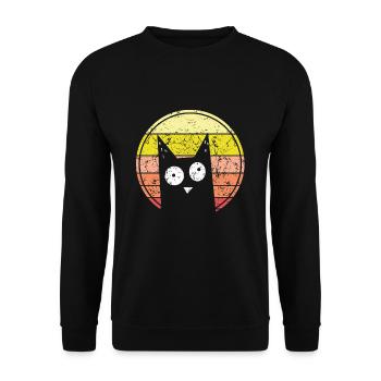 Get out of my way you unnecessary social contact - Unisex Sweatshirt - black - Front - Alina (178cm) & Michal (187cm)