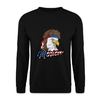 Merica 4e Of July Amérique Usa Aigle Kamala Harris - Sweat-shirt Unisexe - noir - Devant - Alina (178cm) & Michal (187cm)