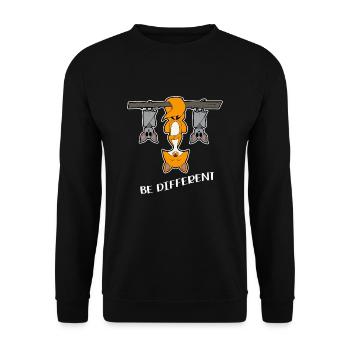 Be Different - Unisex Sweatshirt - black - Front - Alina (178cm) & Michal (187cm)