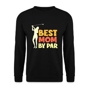 Best Mom By Par Damen Golf Golfspielerin Shirt - Unisex Pullover - Schwarz - Vorne - Alina (178cm) & Michal (187cm)