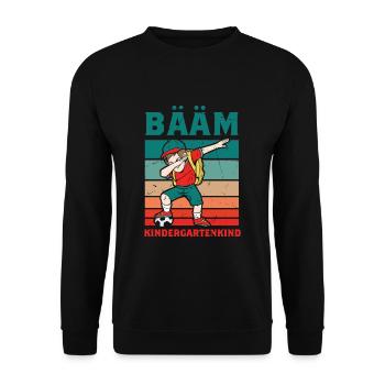 Bäm Kindergartenkind Kindergarten Jungen Jungs - Unisex Pullover - Schwarz - Vorne - Alina (178cm) & Michal (187cm)