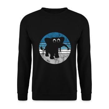 Elefanten Elefant für Kinder - Unisex Pullover - Schwarz - Vorne - Alina (178cm) & Michal (187cm)