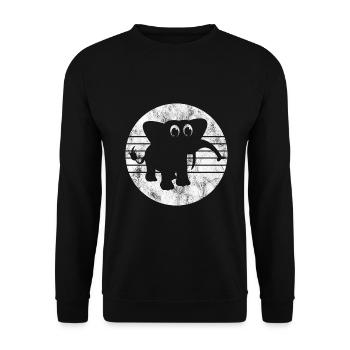 Eléphant éléphant pour enfants - Sweat-shirt Unisexe - noir - Devant - Alina (178cm) & Michal (187cm)