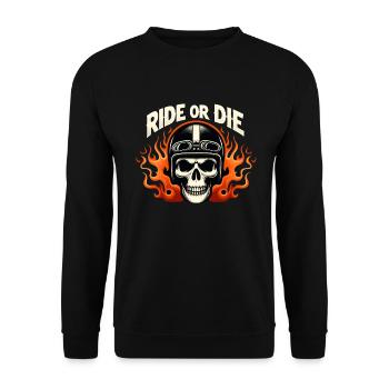 Fidélité sur Deux Roues Ride or Die Biker - Sweat-shirt Unisexe - noir - Devant - Alina (178cm) & Michal (187cm)
