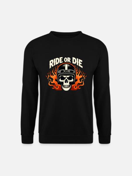 Fidélité sur Deux Roues Ride or Die Biker - Sweat-shirt Unisexe - noir