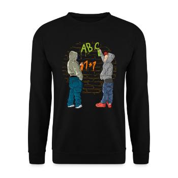 Graffiti school - Unisex Sweatshirt - black - Front - Alina (178cm) & Michal (187cm)