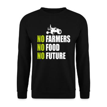 Farmer Farmers Demo No Farmers No Food No Future - Sweat-shirt Unisexe - noir - Devant - Alina (178cm) & Michal (187cm)
