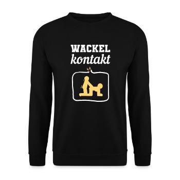 Electrician Electrical Lineman Voltage Hipster Job - Unisex Sweatshirt - black - Front - Alina (178cm) & Michal (187cm)
