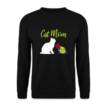 Autism Awareness Cat Aspergers Mom Down Syndrome - Unisex Sweatshirt - black - Front - Alina (178cm) & Michal (187cm)