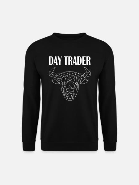 Börse Aktie Day Trader mit Bullenkopf - Unisex Pullover - Schwarz