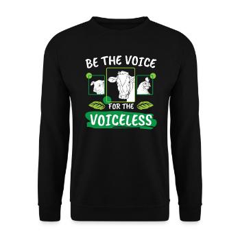 Vegan Animal Free Soyez la voix des sans-voix - Sweat-shirt Unisexe - noir - Devant - Alina (178cm) & Michal (187cm)