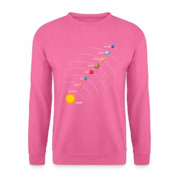 Galaxies étoiles solaires en ligne - Sweat-shirt Unisexe - rose - Devant