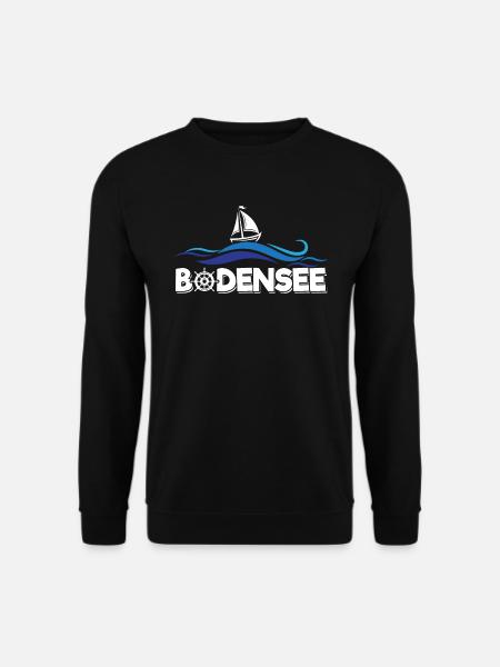 Bodensee Urlaub Segeln Segelschiff Segelboot - Unisex Pullover - Schwarz