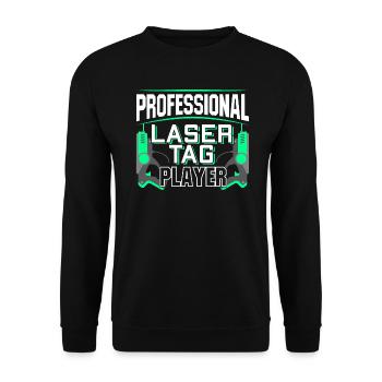 Lasertag Professional Laser Tag Player Lasergame - Unisex Sweatshirt - black - Front - Alina (178cm) & Michal (187cm)