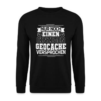Geochaching Geochache Geocacher Geocach Cache - Unisex Pullover - Schwarz - Vorne - Alina (178cm) & Michal (187cm)