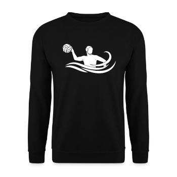 Wasserball Verein Wasserballer Wasserballspieler - Unisex Pullover - Schwarz - Vorne - Alina (178cm) & Michal (187cm)