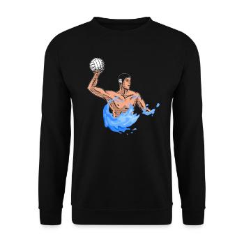 Water polo joueur de water-polo joueur de water-polo - Sweat-shirt Unisexe - noir - Devant - Alina (178cm) & Michal (187cm)