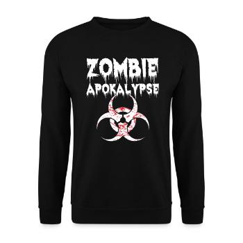 Zombie Zombieapokalypse Horror Halloween - Unisex Pullover - Schwarz - Vorne - Alina (178cm) & Michal (187cm)