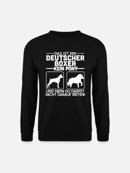 Boxerpapa Das ist ein deutscher Boxer kein Pony - Unisex Pullover - Schwarz